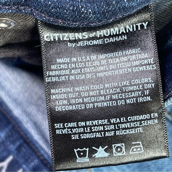 Citizens of Humanity Emerson Jeans Women’s 29 Blue Slim Boyfriend Dark Denim - Picture 9 of 16